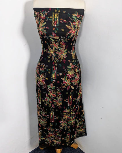 Handmade Multicolor Tarkashi + Kacha Tanka Work Chiffon 2Pc Unstitched