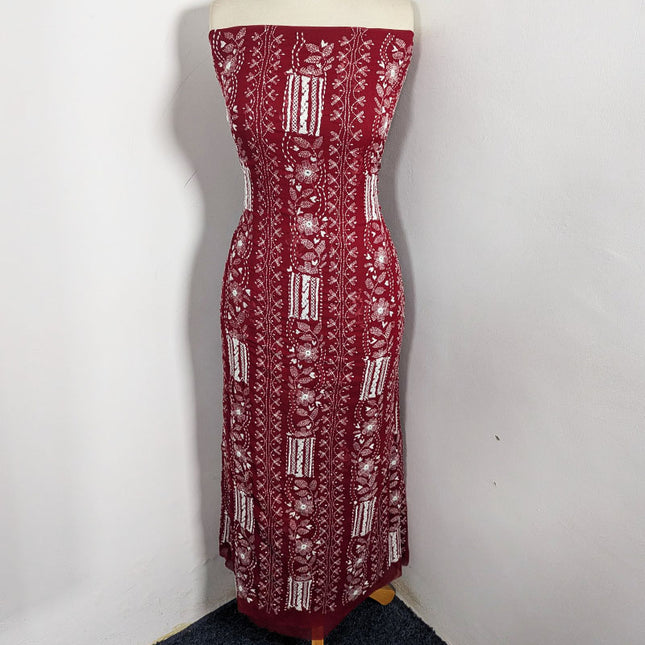 Chiffon with Multicolor Tarkashi + Kacha Tanka Work 2Pc Unstitched