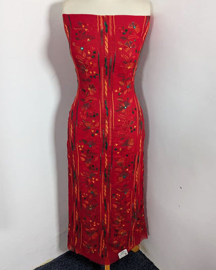 Fancy Chiffon with Multicolor Tarkashi + Kacha Tanka Work 2Pc Unstitched