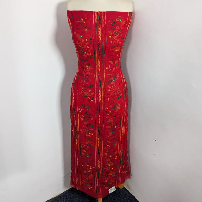 Fancy Chiffon with Multicolor Tarkashi + Kacha Tanka Work 2Pc Unstitched