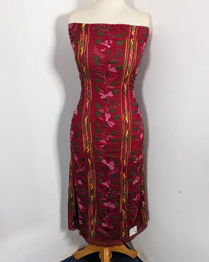 Handmade Multicolor Tarkashi + Kacha Tanka Work Chiffon 2Pc Unstitched