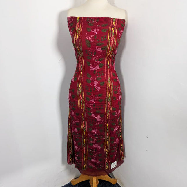 Handmade Multicolor Tarkashi + Kacha Tanka Work Chiffon 2Pc Unstitched