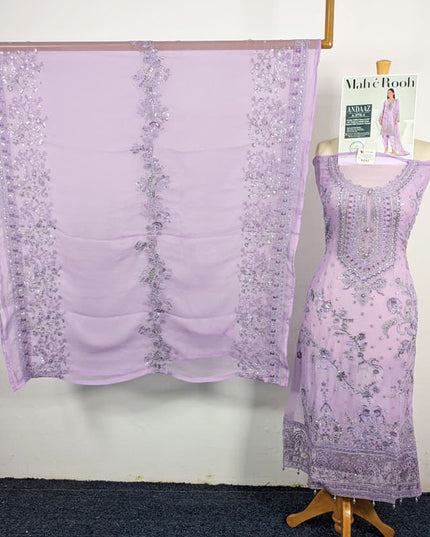 Embroidered Crinkle Chiffon with Fancy Crinkle Dupatta 3Pc - Mah e Rooh (Andaaz)