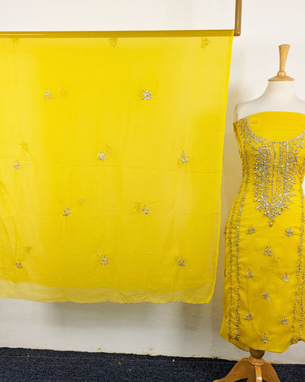 Crinkle Chiffon with Handmade Gala Style Gotta Work 2Pc Unstitched