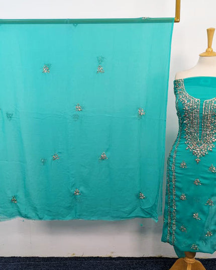 Crinkle Chiffon with Handmade Gala Style Gotta Work 2Pc Unstitched