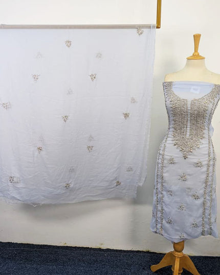 Crinkle Chiffon with Handmade Gala Style Gotta Work 2Pc Unstitched