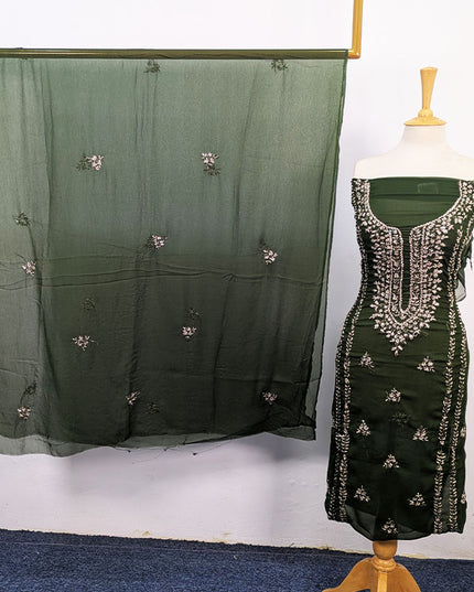 Crinkle Chiffon with Handmade Gala Style Gotta Work 2Pc Unstitched