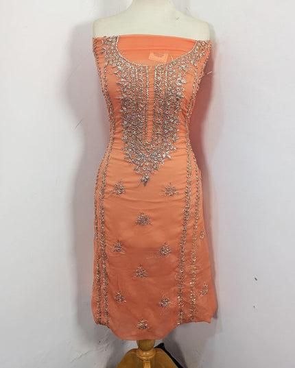 Crinkle Chiffon with Handmade Gala Style Gotta Work 2Pc Unstitched