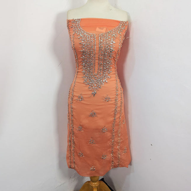 Crinkle Chiffon with Handmade Gala Style Gotta Work 2Pc Unstitched