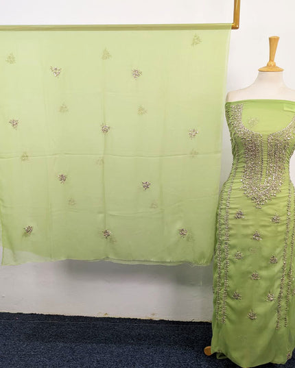 Crinkle Chiffon with Handmade Gala Style Gotta Work 2Pc Unstitched