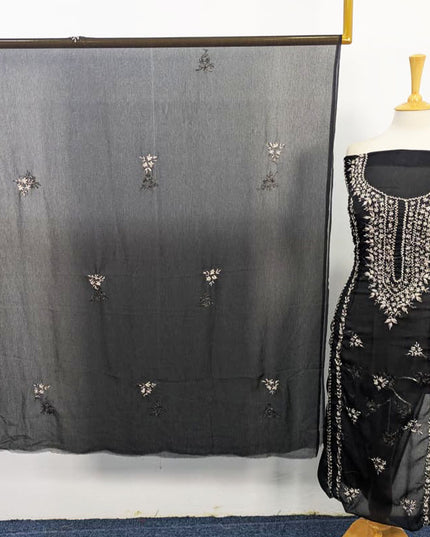 Crinkle Chiffon with Handmade Gala Style Gotta Work 2Pc Unstitched