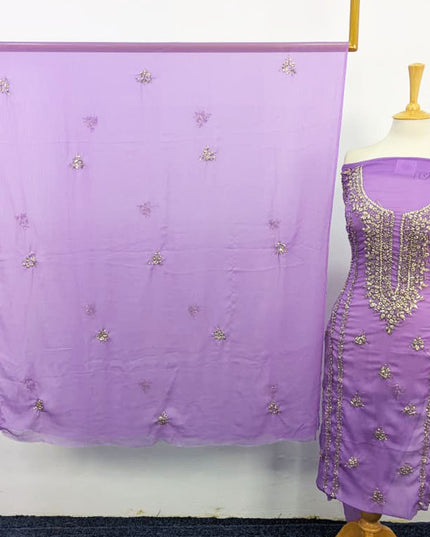Crinkle Chiffon with Handmade Gala Style Gotta Work 2Pc Unstitched
