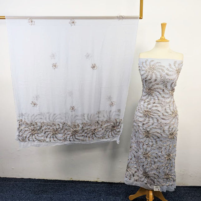 Chiffon with Full Jaal Gotta Work Shirt & 2 Sided Border Dupatta 2Pc Unstitched
