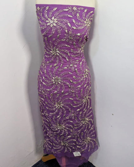 Chiffon with Full Jaal Gotta Work Shirt & 2 Sided Border Dupatta 2Pc Unstitched