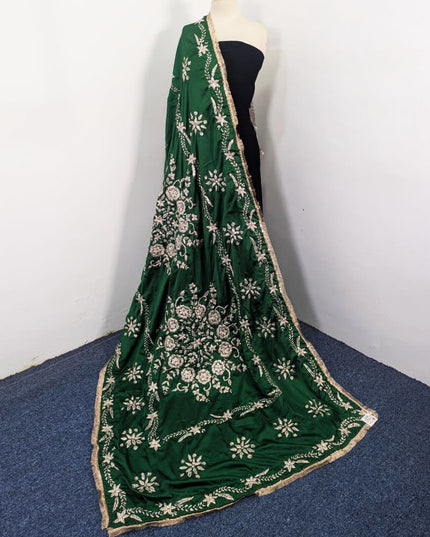 Exclusive Handmade LCD Gotta Work Silk Dupatta (Ready To Wear)