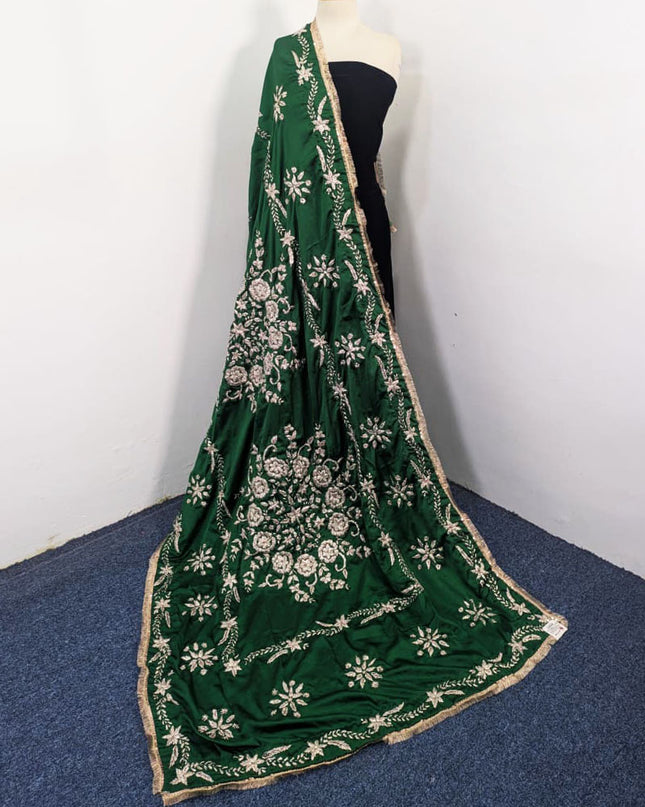 Exclusive Handmade LCD Gotta Work Silk Dupatta (Ready To Wear)