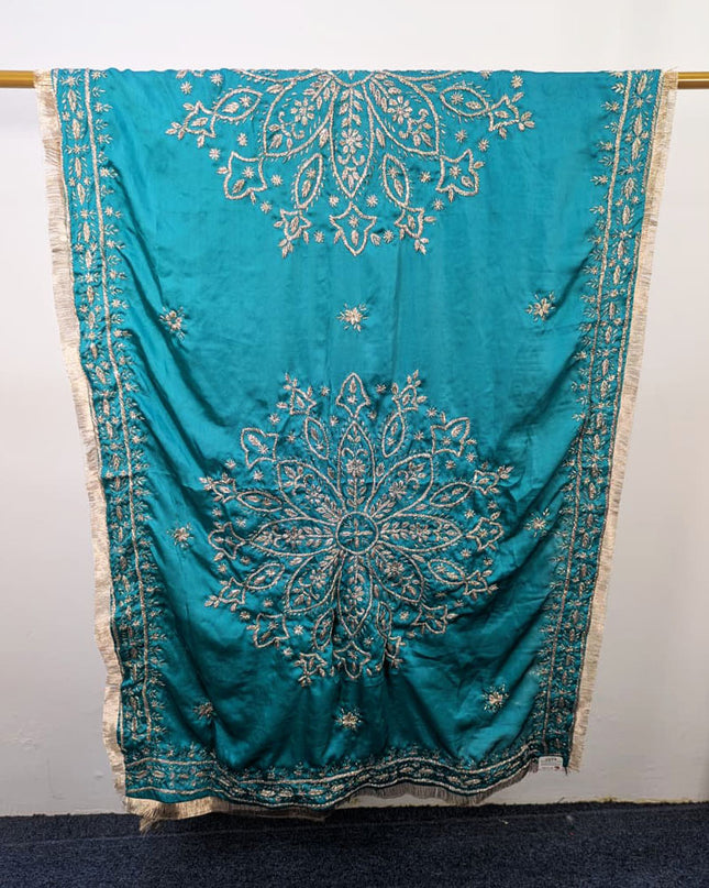 Fancy Handmade LCD Gotta Work Silk Dupatta (Ready To Wear)