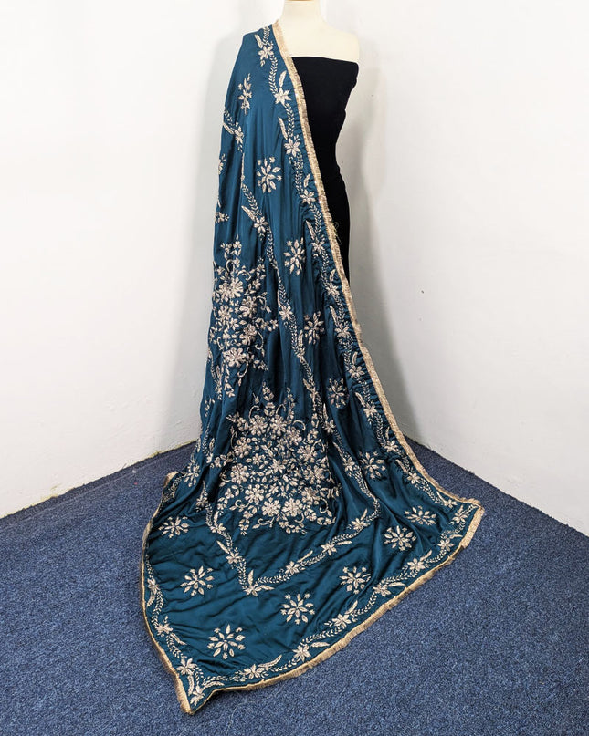 Exclusive Handmade LCD Gotta Work Silk Dupatta (Ready To Wear)