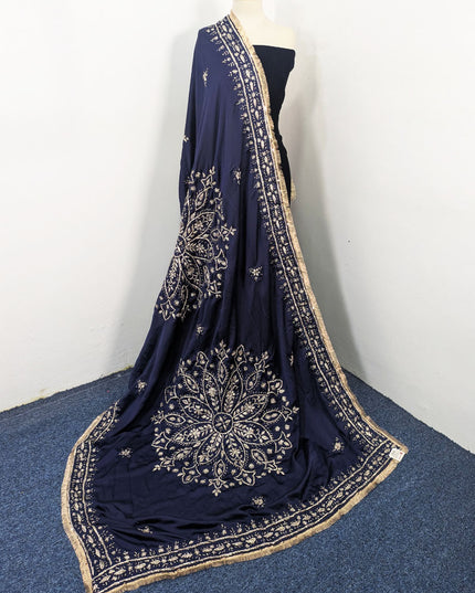Fancy Handmade LCD Gotta Work Silk Dupatta (Ready To Wear)