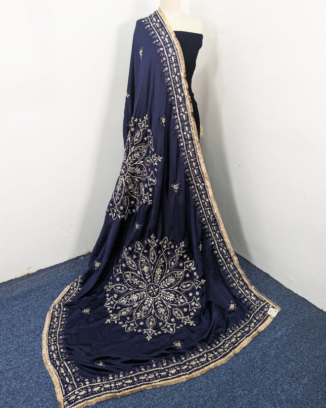 Fancy Handmade LCD Gotta Work Silk Dupatta (Ready To Wear)