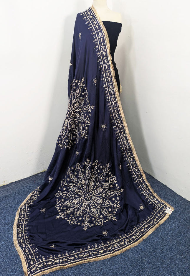 Fancy Handmade LCD Gotta Work Silk Dupatta (Ready To Wear)