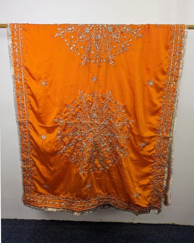 Fancy Handmade LCD Gotta Work Silk Dupatta (Ready To Wear)