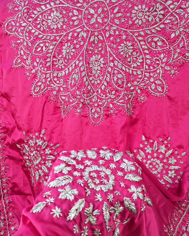 Premium Handmade LCD Gotta Work Silk Dupatta (Ready To Wear)