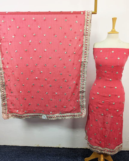 Handmade Akhrot Gotta & Press Sitara Work Chiffon 2Pc Unstitched
