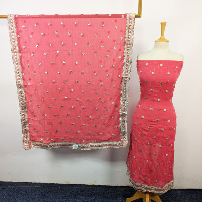 Handmade Akhrot Gotta & Press Sitara Work Chiffon 2Pc Unstitched
