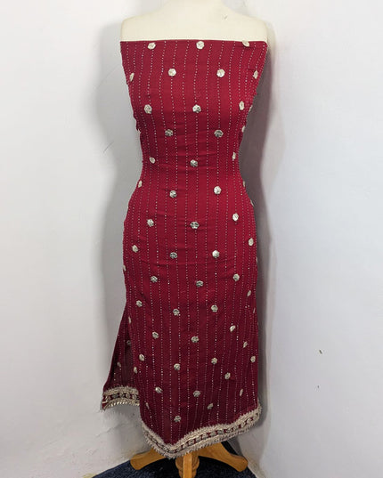 Handmade Akhrot Gotta & Press Sitara Work Chiffon 2Pc Unstitched