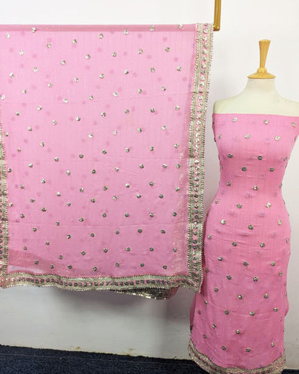 Handmade Akhrot Gotta & Press Sitara Work Chiffon 2Pc Unstitched