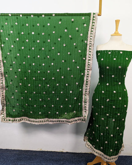Handmade Akhrot Gotta & Press Sitara Work Chiffon 2Pc Unstitched