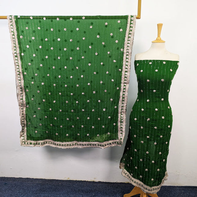 Handmade Akhrot Gotta & Press Sitara Work Chiffon 2Pc Unstitched