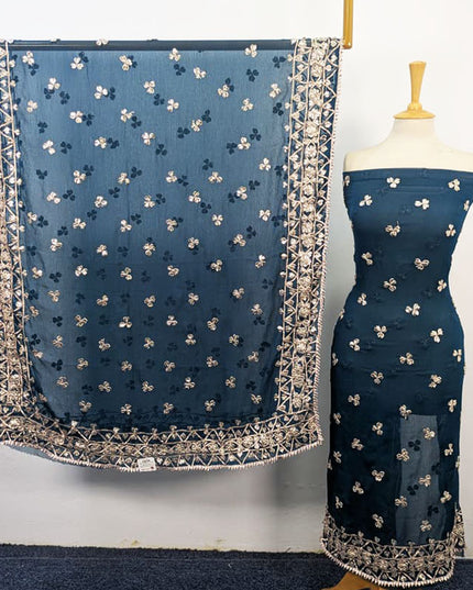 Handmade Full Jaal Gotta Work Chiffon 2Pc Unstitched