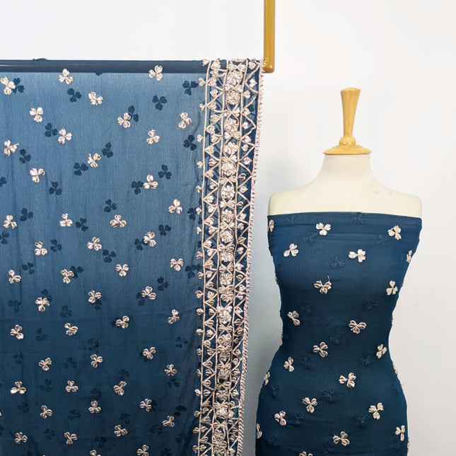 Handmade Full Jaal Gotta Work Chiffon 2Pc Unstitched