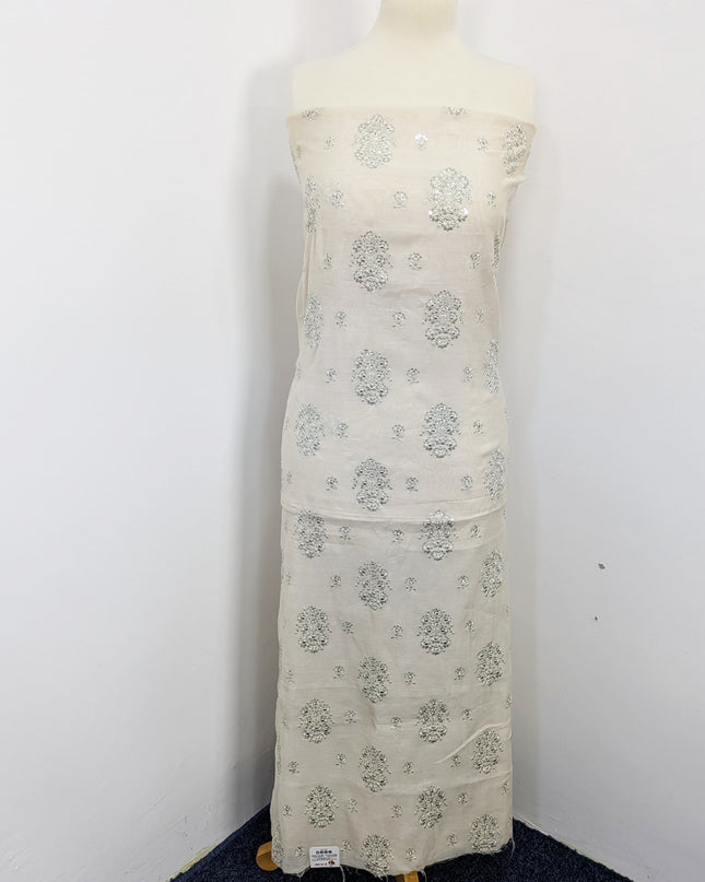 Fancy Embroidered Khaadi Net Unstitched Suits