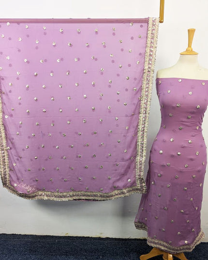 Fancy Chiffon with Handmade Akhrot Gotta Work 2Pc Unstitched