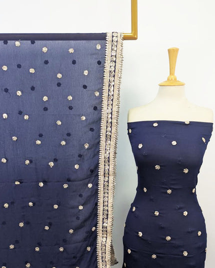 Fancy Chiffon with Handmade Akhrot Gotta Work 2Pc Unstitched
