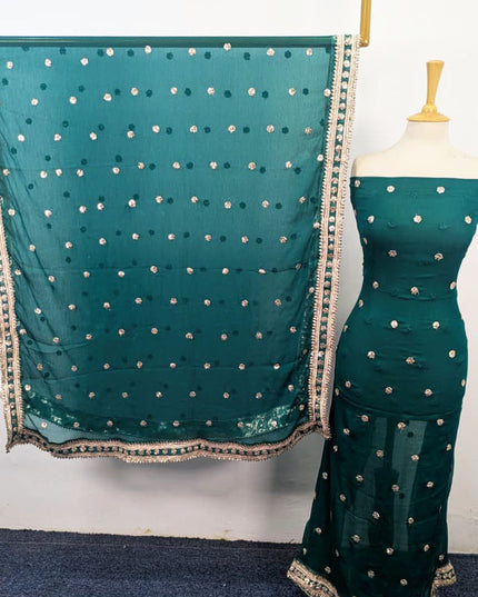 Fancy Chiffon with Handmade Akhrot Gotta Work 2Pc Unstitched