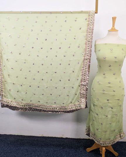 Fancy Chiffon with Handmade Akhrot Gotta Work 2Pc Unstitched