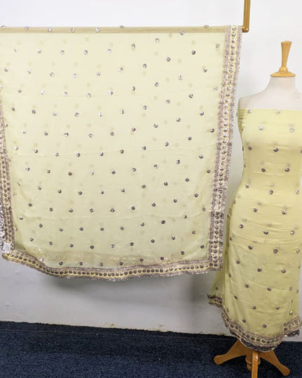 Fancy Chiffon with Handmade Akhrot Gotta Work 2Pc Unstitched