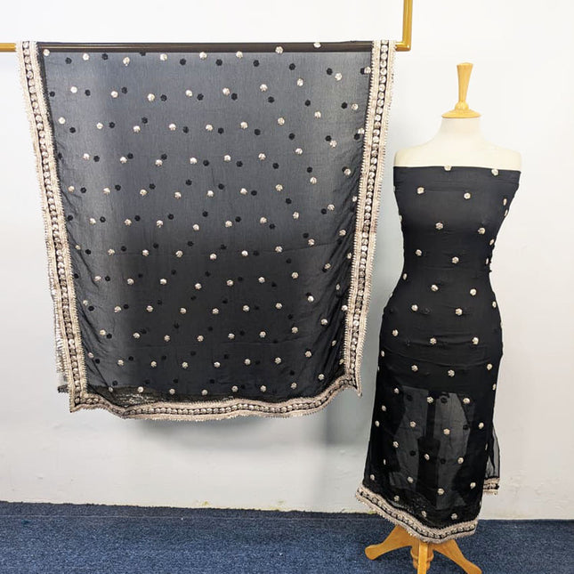 Fancy Chiffon with Handmade Akhrot Gotta Work 2Pc Unstitched