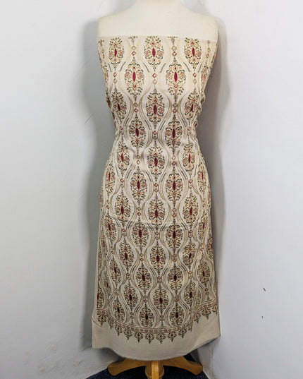 Fancy Wool Pashmina with Indian Karhai Work 3Pc Unstitched