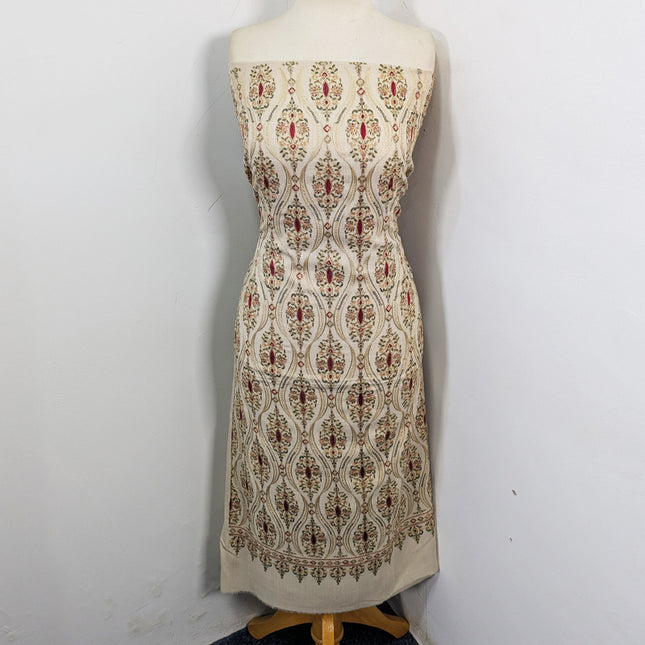 Fancy Wool Pashmina with Indian Karhai Work 3Pc Unstitched