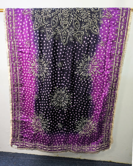 Premium Handmade Chunnri & Gotta Work Silk Dupatta (Ready To Wear)