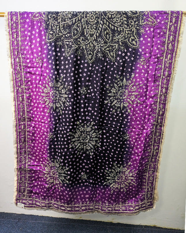 Premium Handmade Chunnri & Gotta Work Silk Dupatta (Ready To Wear)