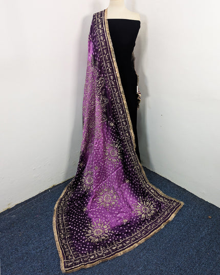 Premium Handmade Chunnri & Gotta Work Silk Dupatta (Ready To Wear)