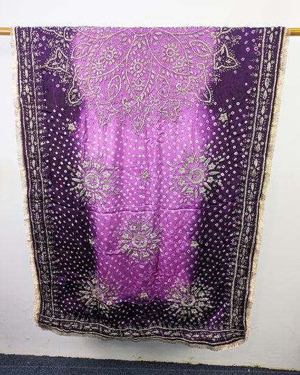 Premium Handmade Chunnri & Gotta Work Silk Dupatta (Ready To Wear)