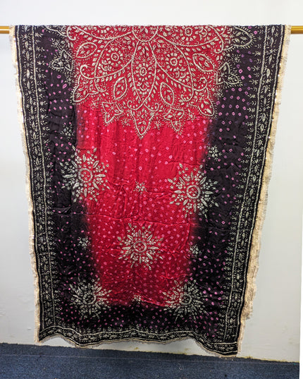 Premium Handmade Chunnri & Gotta Work Silk Dupatta (Ready To Wear)