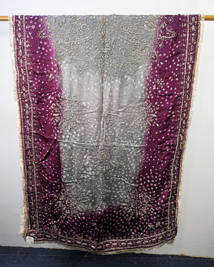 Premium Handmade Chunnri & Gotta Work Silk Dupatta (Ready To Wear)